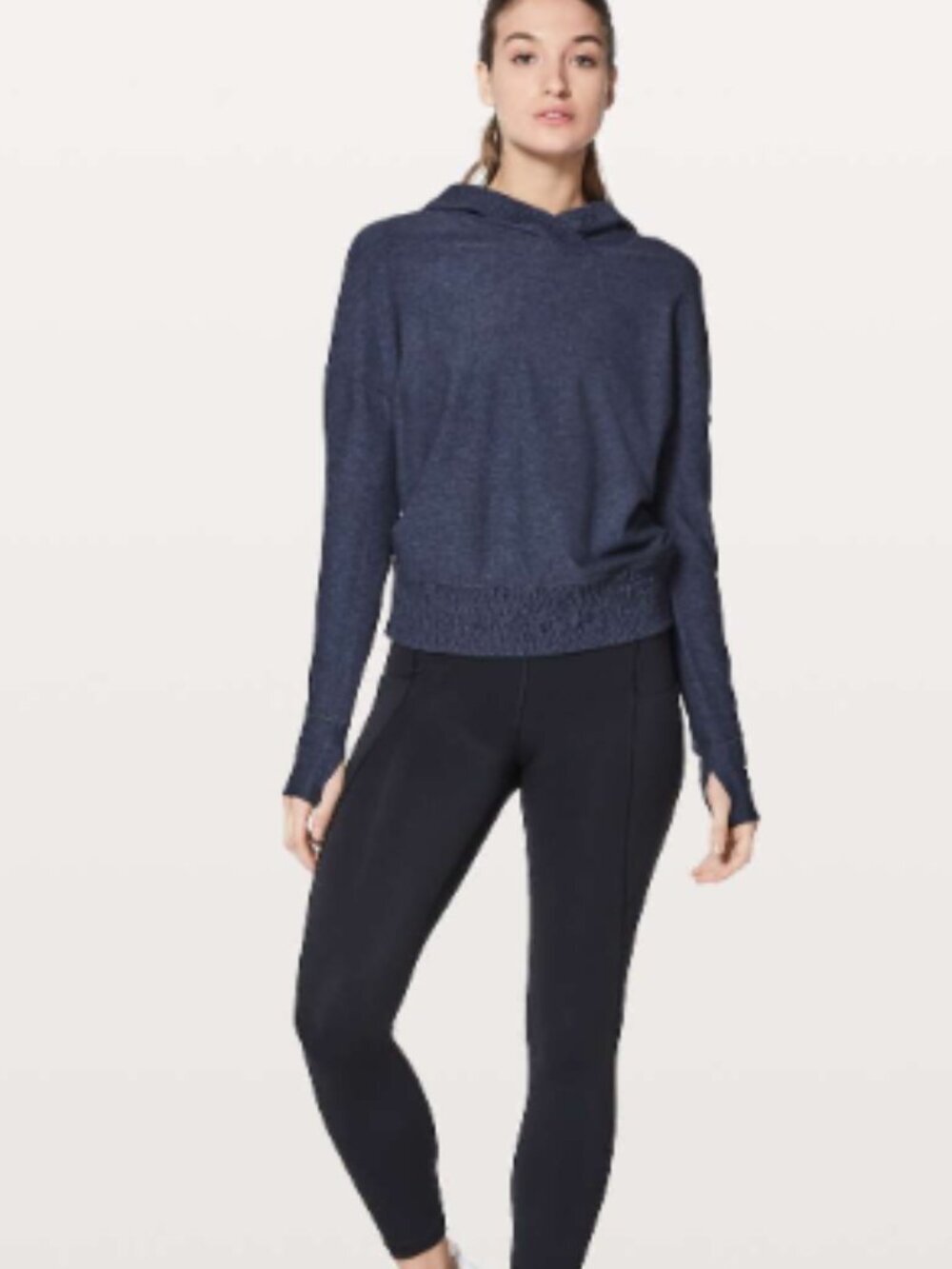 LULULEMON Lead The Pack Hoodie Blue Heathered Size 6